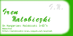 iren malobiczki business card